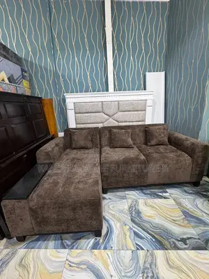 Brand New 4-Seater Sofa Set - Durable Wood & Fabric