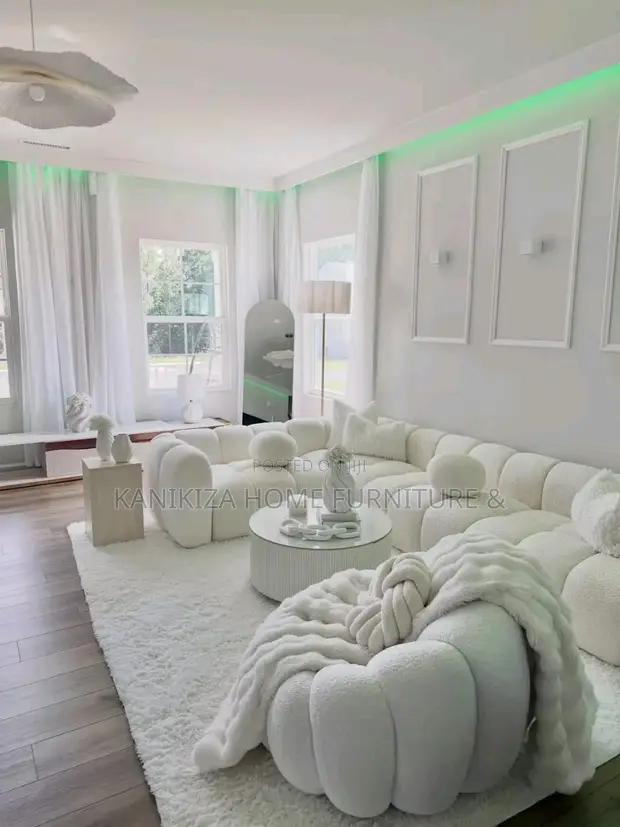 L-Shaped Sofa Set with Single Sofa & Coffee Table - 1