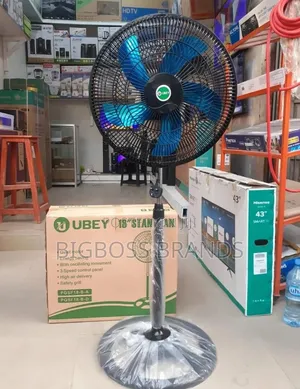 Ubey Stand Fan - Metal Blades, 18-Inch