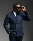 Seti ya Suti ya Wanaume ya Double-Breasted Slim-Fit - 2