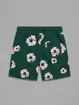 Green Floral Fleece Sweatshorts - 2