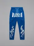 Blue Graphic Cargo Sweatpants - 2