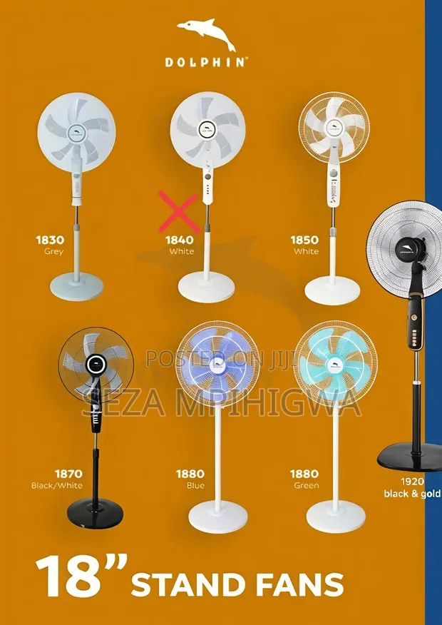 Dolphin Pedestal Stand Fan - Inchi 18 Heavy Duty - 1