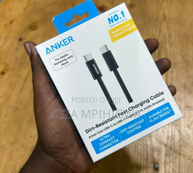 Anker Zolo 240W USB-C to USB-C Fast Charging Cable (1M) - 1