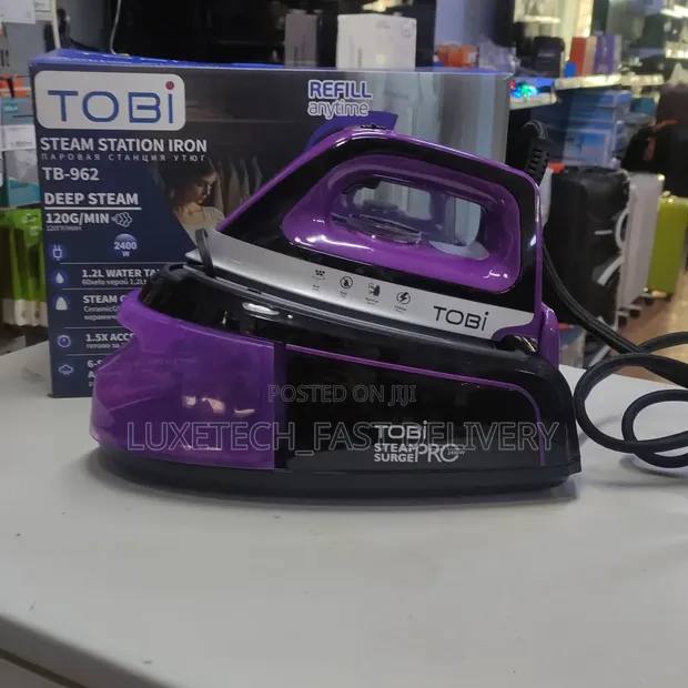 Tobi Steam Station Iron - 2400W, Lita 1.2, Uso wa Kauri - 1
