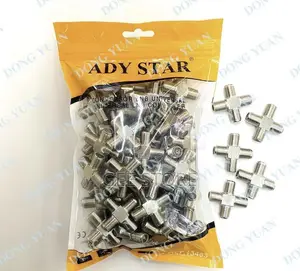 Mfuko wa Viunganishi vya Kebo za Koaxial za Daddy Star 4-Way F-Type