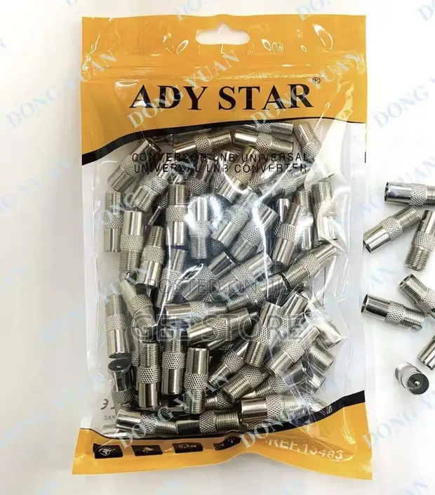 Ady Star F-Type Female to Coaxial TV Adapter Connectors - 1