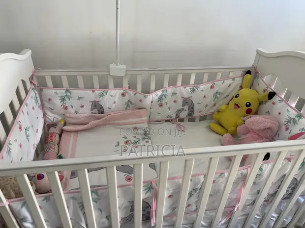 Baby Cot Bed with Mattress and Accessories - 1