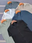 Shati za Alpha Studio za Wanaume za Mikono Mifupi Relaxed Fit - 5