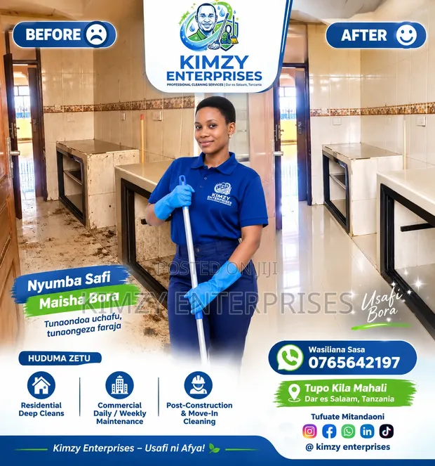 Kimzy Enterprises: Huduma za Usafi wa Nyumbani na Ofisini - 1
