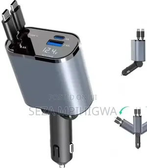 4-in-1 Retractable Car Fast Charger