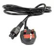 Kebo ya Laptopti ya UK 3-Pin kwenda C5 Cloverleaf - 1