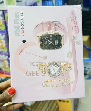 A58 Plus 2.02" Luxury Smartwatch & Jewelry Gift Set