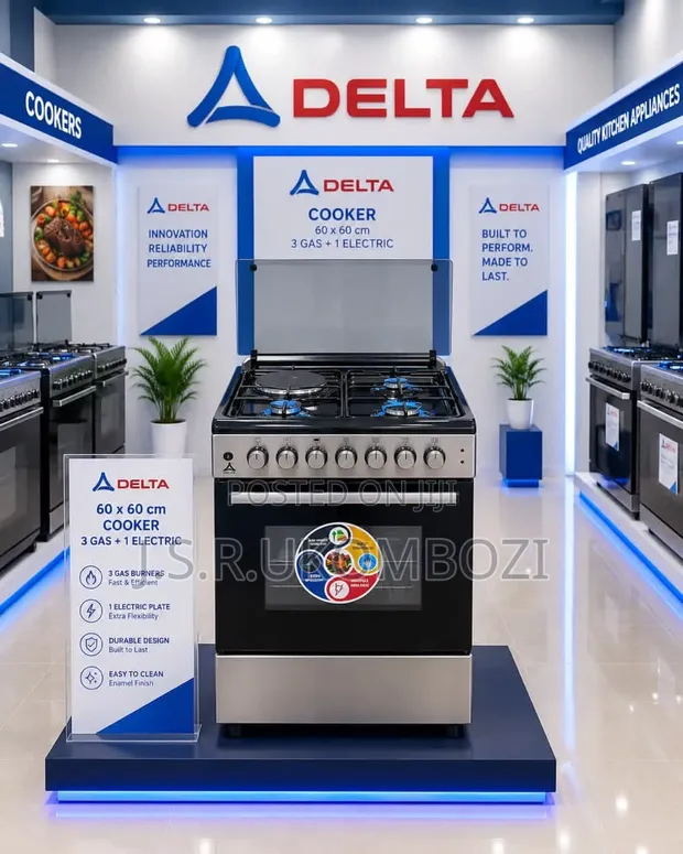 Delta Cooker 60x60 3 Gas + 1 Electric + Oven (DGC6031) - 1