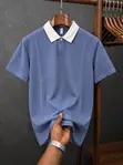 T-Shirt ya Polo Fupi yenye Vifungo - 1