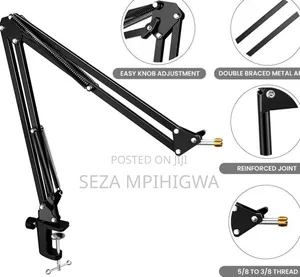 Stand ya Mkono wa Boom ya Maikrofoni Inayoweza Kurekebishwa