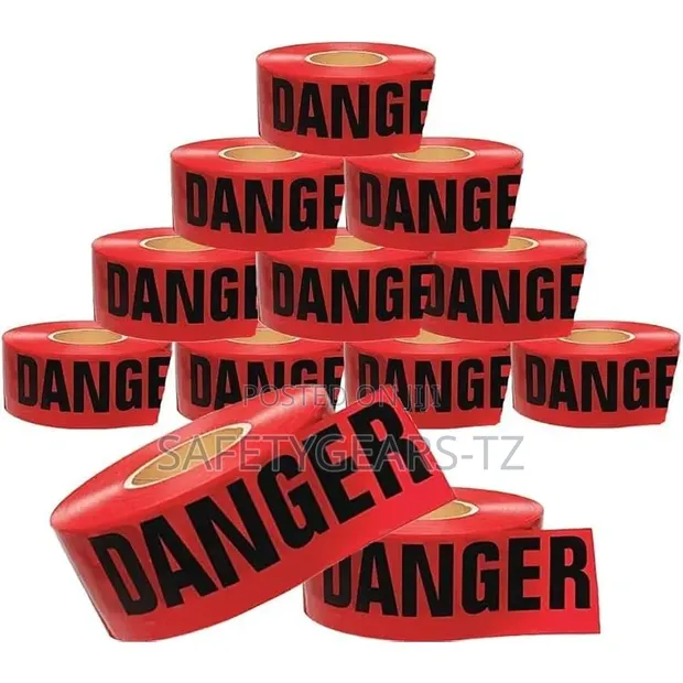 Red Danger Barricade Tape, 3" - 1