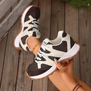 Adidas Chunky Sole Sneakers - Brown & White