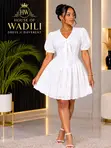 New White Short Dress - 1