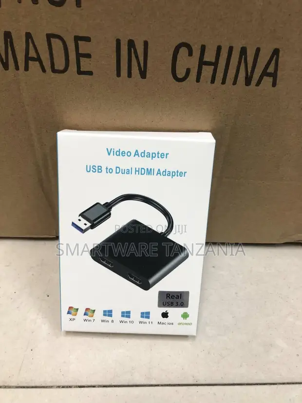 USB 3.0 kwa Adapta ya HDMI Mbili - Nyeusi - 1