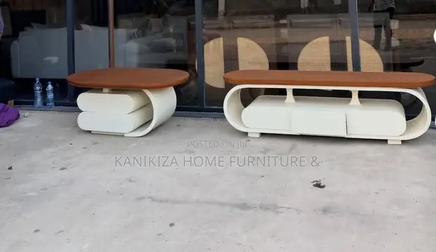 TV Showcase with Coffee Table - Solid Wood - 1