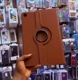 Brown 360-Degree Rotating PU Leather Tablet Flip Cover/Case - 3