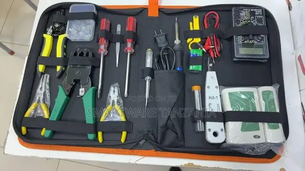 Network Tool Kit 15-in-1 Ethernet Crimping Tool & Cable Tester - 1