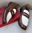 White & Coffee Quality Moccasins - 1