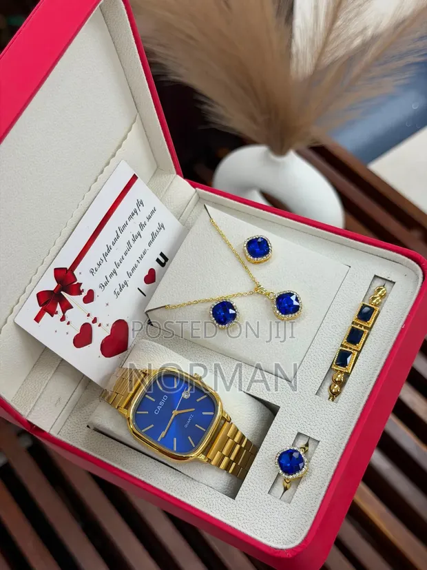 New Ladies Watch, Bracelet, Earrings Combo - 1
