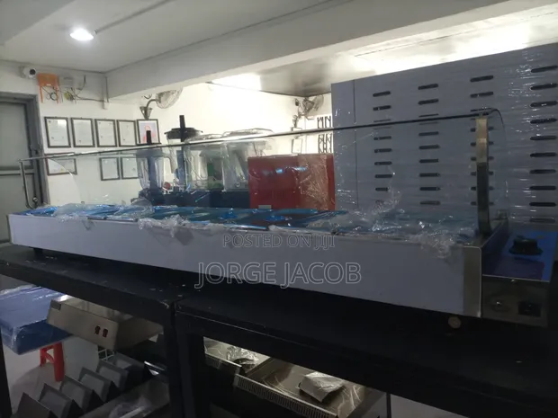 9-Pan Commercial Stainless Steel Bain-Marie Food Warmer - 1