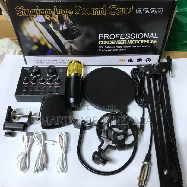 Kifaa cha Professional Condenser Microphone na Audio Mixer - 1