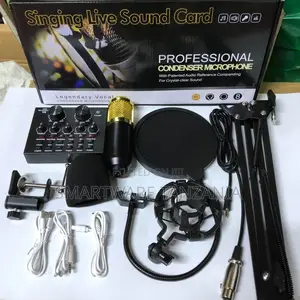 Kifaa cha Professional Condenser Microphone na Audio Mixer