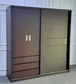 Woodstock 3-Door Sliding Wardrobe with 3 Drawers - 1