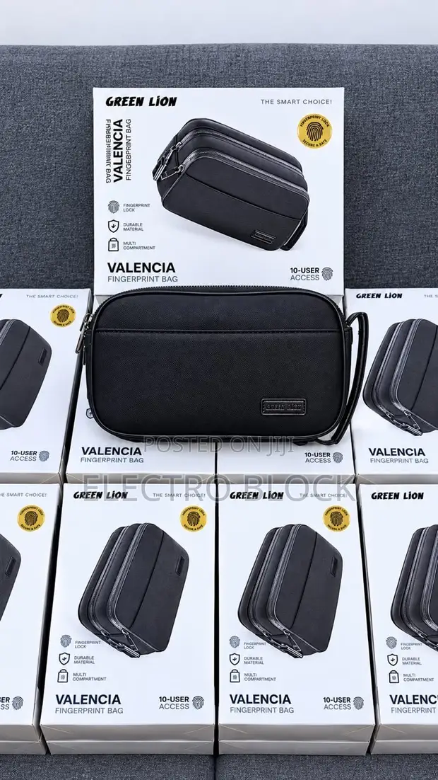 Green Lion Valencia Fingerprint Bag - Black - 1