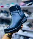 Viatu vya Ankle vya Zara Nyeusi na Mkanda wa Buckle wa Rhinestone - 2