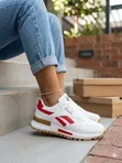 Adidas White & Red Accent Sneakers - Brand New - 1