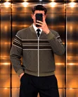 Zara Patterned Zip-Up Knit Bomber Jacket - 2