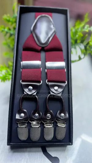 Adjustable Trouser Suspenders with Leather Accents