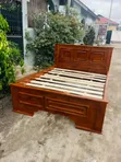 Used Hardwood Bed (5/6) - 1