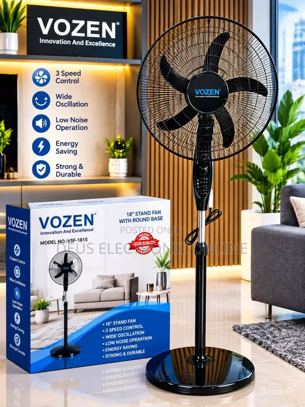 Fen Vozen Floor Fan Ukubwa 18 - 1