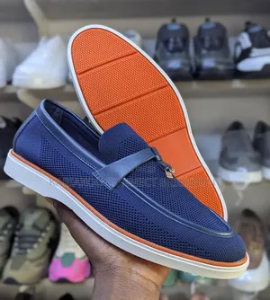 Fernando Melo Navy Blue Knit Loafers za Kawaida