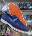 Fernando Melo Navy Blue Knit Loafers za Kawaida - 1
