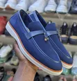 Fernando Melo Navy Blue Knit Loafers za Kawaida - 2