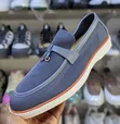 Fernando Melo Navy Blue Knit Loafers za Kawaida - 3