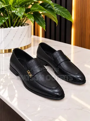 Viatu vya Ngozi vya Wanaume Moccasins - Vibandiko vya Dior