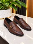 Men's Leather Moccasins - Dior Stickers - 3