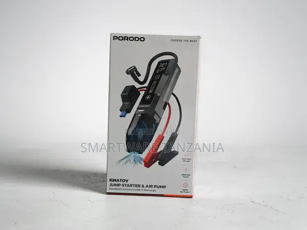 Porodo Ignatov Jump Starter, Air Pump & Vacuum - 1