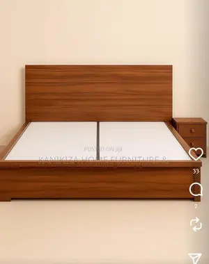Modern Airbnb Super King Bed - Mninga Wood