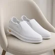 Timberland White Pebbled Leather Slip-on Sneakers - 1