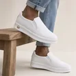 Timberland White Pebbled Leather Slip-on Sneakers - 2